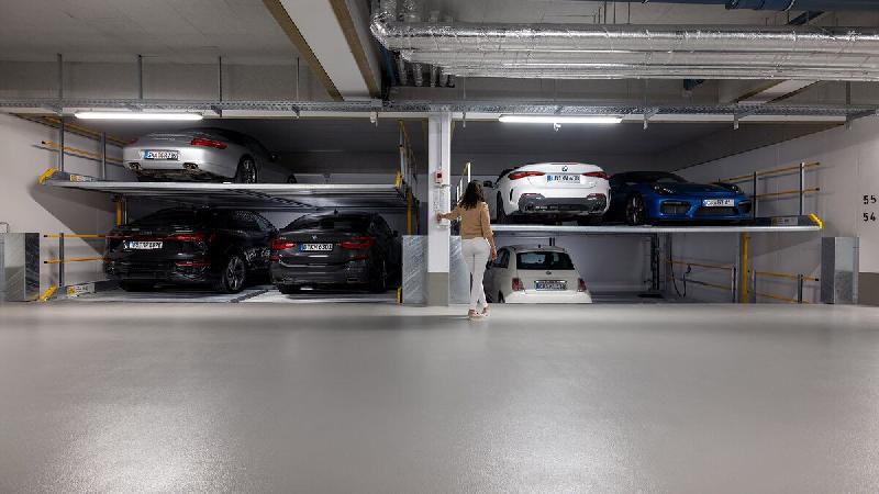 Système de parking mécanique WÖHR avec nouvelles largeurs de plate-forme jusqu'à 300 cm - Parklift 450_4