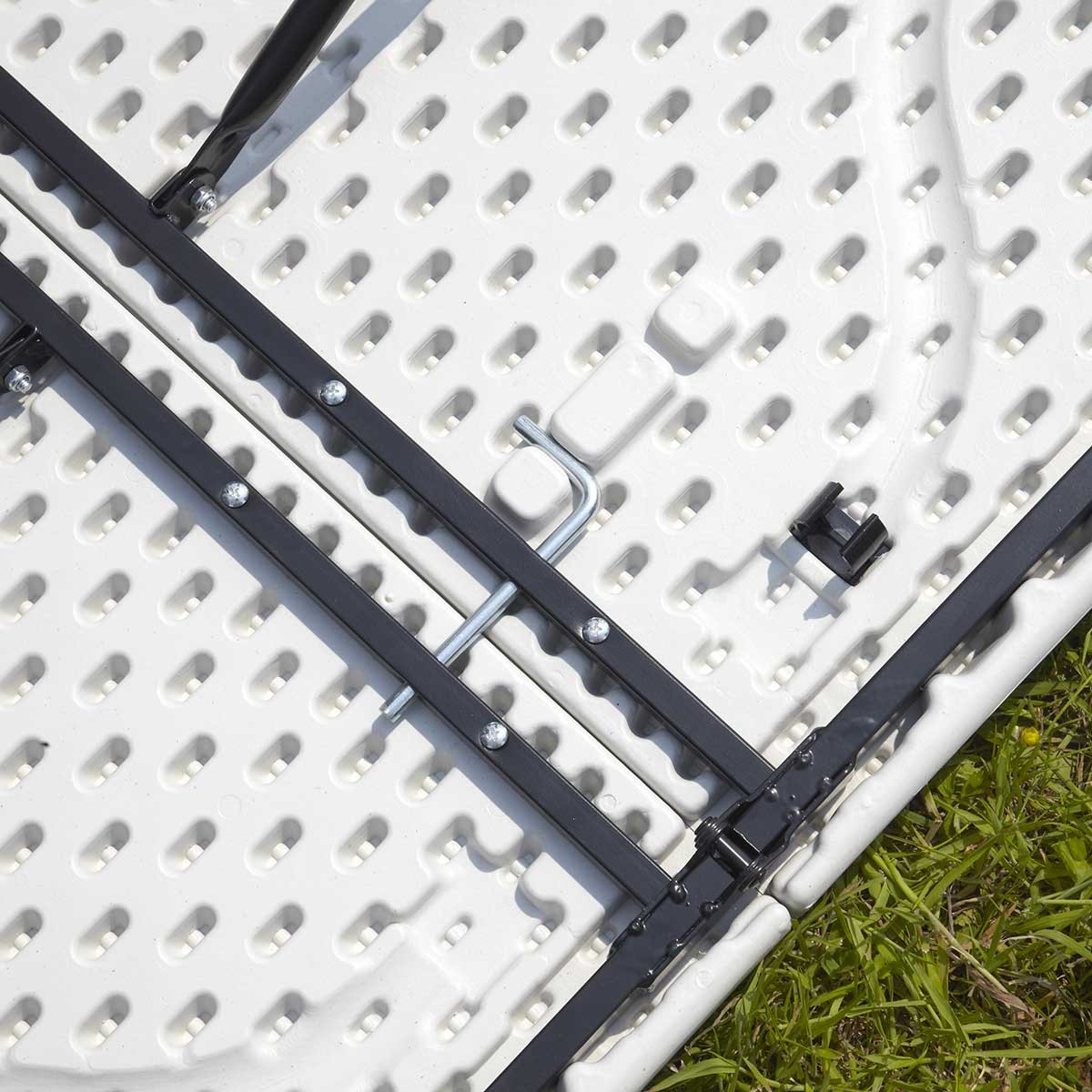 Table et bancs pliants 8 places - lot de 5 ensembles brasserie pour usage professionnel intérieur/extérieur_4