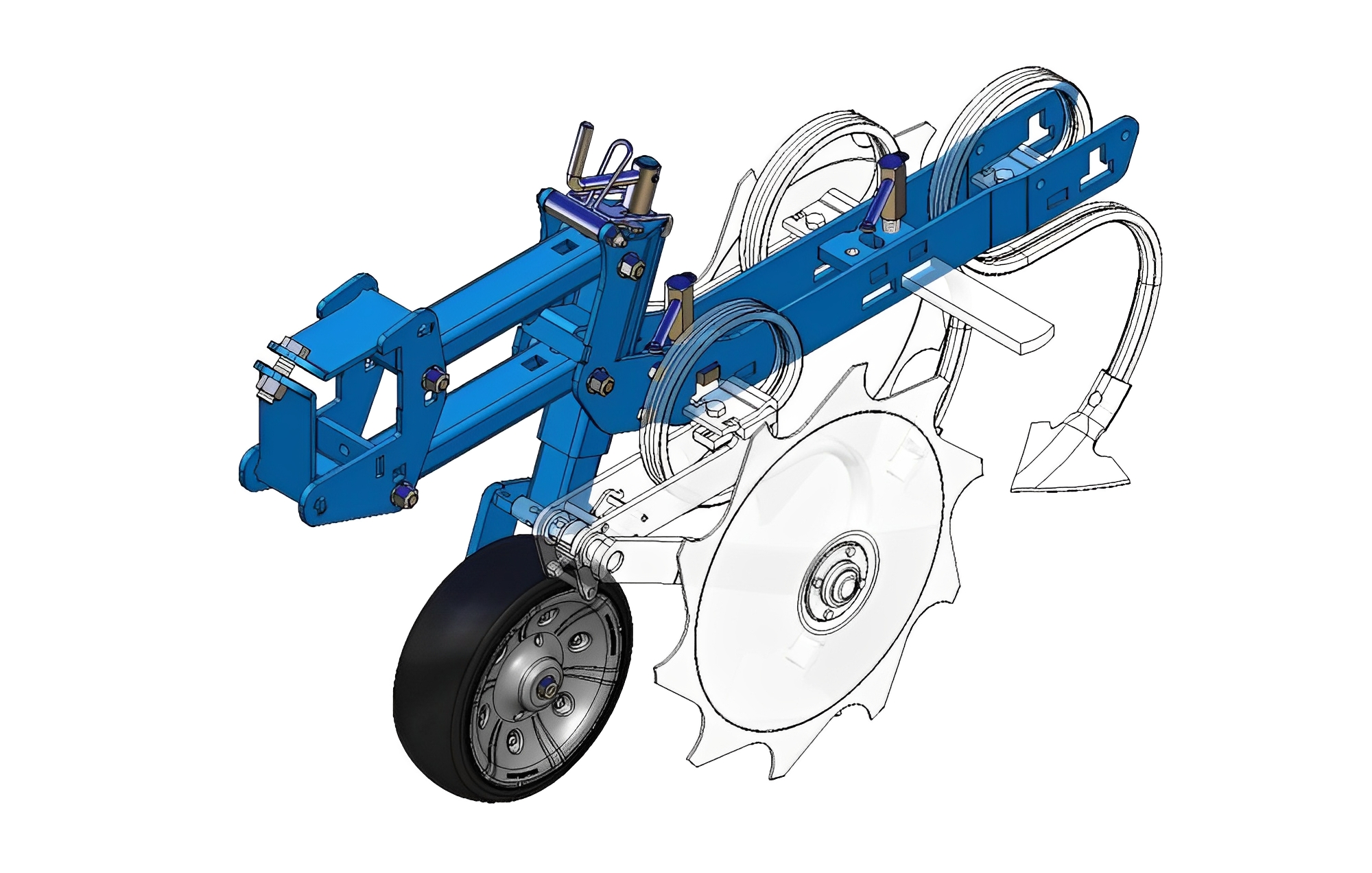 Équipement agricole robuste pour cultures en lignes