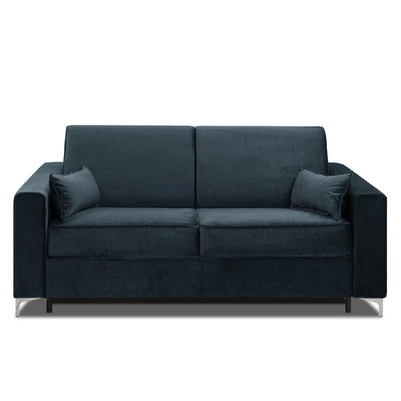 Canapé convertible express Jackson 120 cm - Velours gris foncé - Matelas Bultex® 12 cm - Sommier lattes - Tête de lit intégrée_4