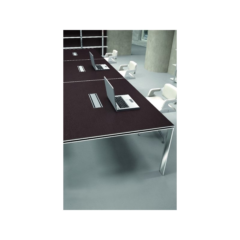 Bureau de direction X7 - Table avec retour QUADRIFOGLIO - Programme X7 - L 180 et 200 cm - Pied fermé_4