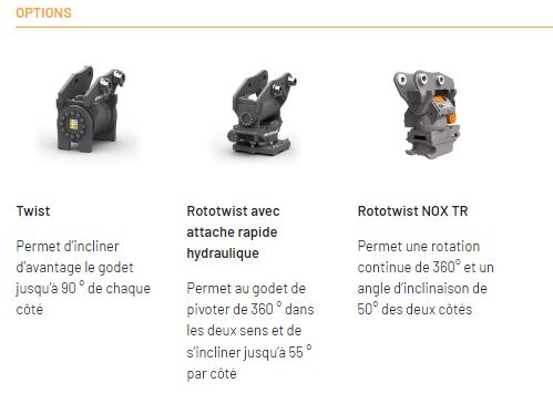 Godet trapèze Cangini Benne - Compatible avec pelles et mini-pelles de 0,6 à 22 tonnes - Inclinaison réglable 52° ou 60° - Acier haute résistance_4