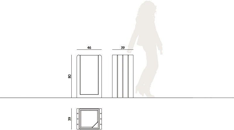 Poubelle publique - Vega - Komserwis - 70 L - Référence 003359_4