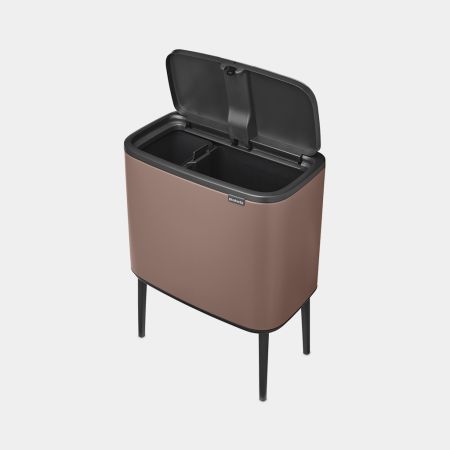 Poubelle tri sélectif Bo Touch Bin - 11 + 23 litres - Satin Taupe - Brabantia - 2 compartiments - 34L_4