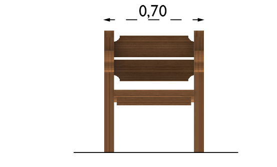 Chaise public England réf 8037812 - Hags - Brun - Free Standing_4