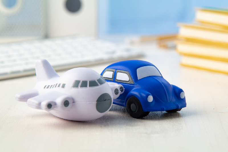 Balle antistress en forme d'avion - couleur blanche - 22 gr_4