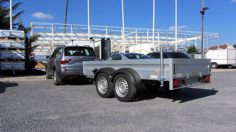 Remorque à 2 essieux freinés - Humbaur HA 2331 - grande qualité de fabrication avec accessoires et équipements variés_4