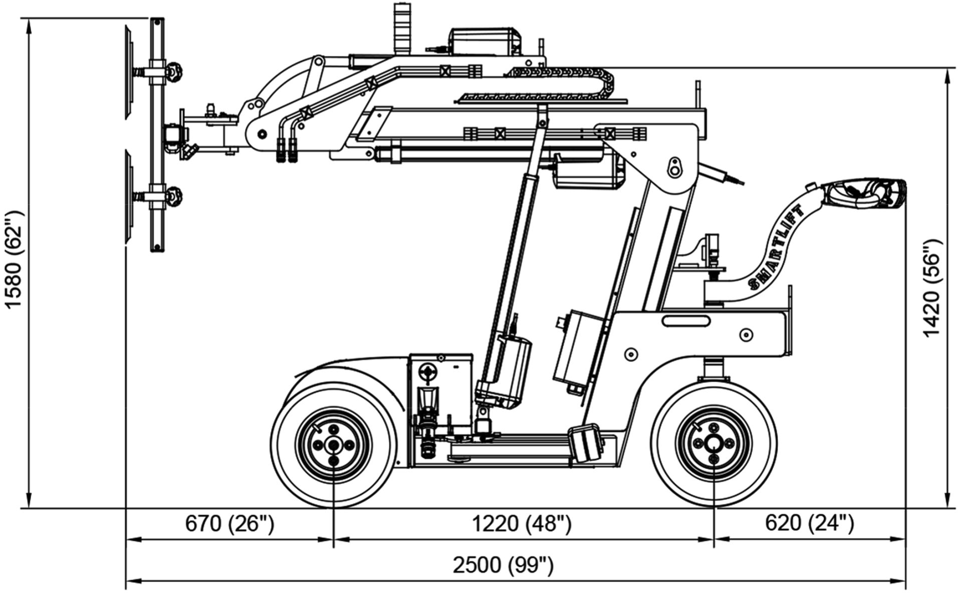 Robots de pose de vitrages lourds Smartlift SL 409 OUTDOOR - lève-vitres tout terrain avec longue durée de vie, capacité 430 kg_4