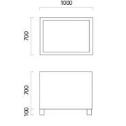 721 - Jardinières rectangulaires ABES - Aluminium avec revêtement en poudre - Hauteur avec pieds : 810 mm_4