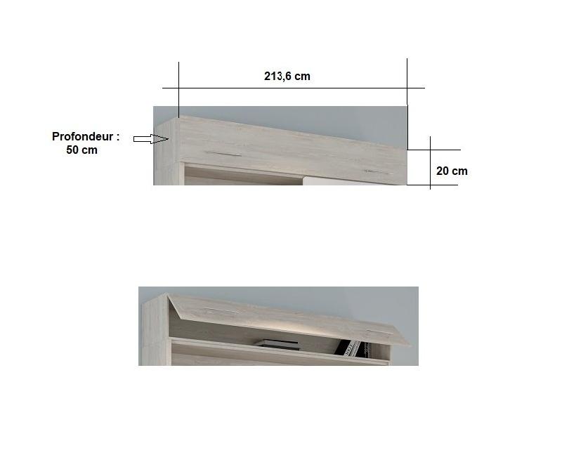 Duo Sofa - Armoire lit escamotable avec canapé Azur 2 x 90/200 - Structure pin et façade blanche_4