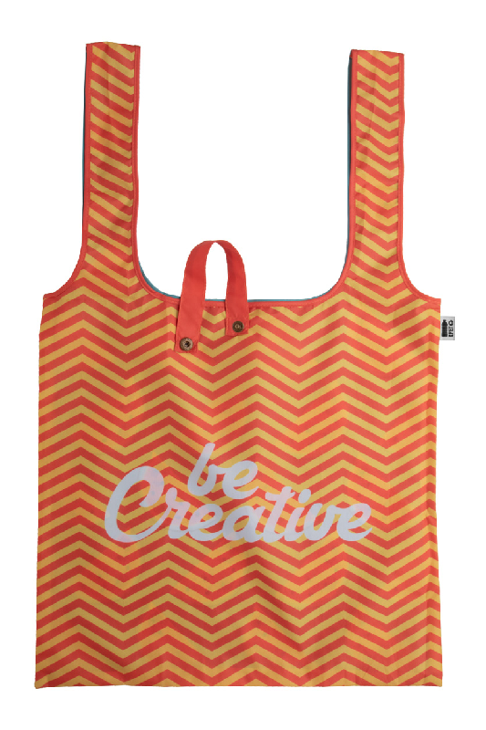 Sac shopping pliable sur mesure - 190T RPET - Impression sublimation - Labélisé RPET_4