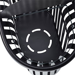 Corbeille tri sélectif 2 x 60 L - BORNEO - Structure acier anti-UV et anticorrosion_4