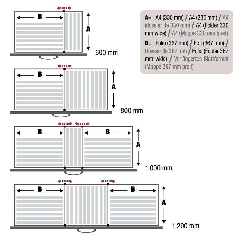 Armoire basse pour dossiers suspendus - Mobel Linea - 60, Gris anthracite, Gris aluminium_4