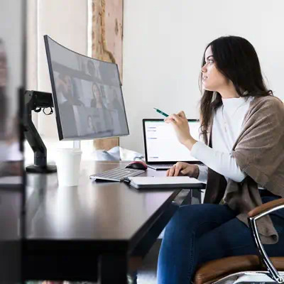 Ergotron HX Series 45-475-224 support d'écran plat pour bureau 124,5 cm (49