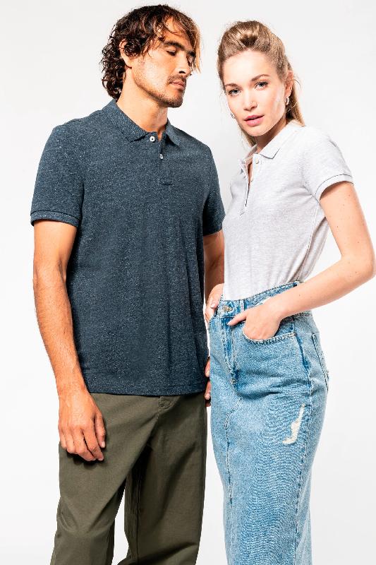 Polo vintage manches courtes homme - Réf: KV2206 - 100% coton - Maille piquée aspect vieilli - Marque Kariban_4