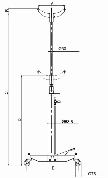 Vérin de fosse hydraulique simple piston 500 kg - BH5SP500QA_4