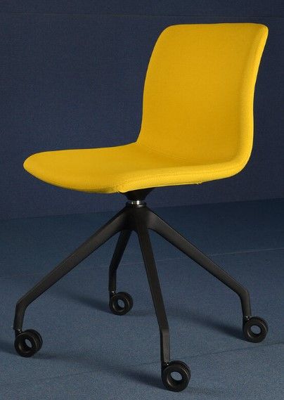 Koda swiveling - chaise de bureau ergonomique - coque tapissée - pied en polyamide noir ou blanc_4