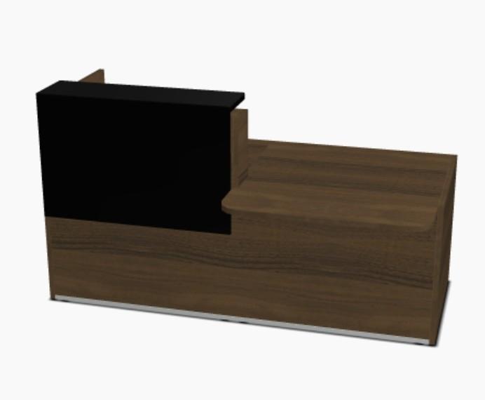 Bureau d'accueil lumineux Tera - MDD - 226, Droite, Noyer Canaletto, Noir_4