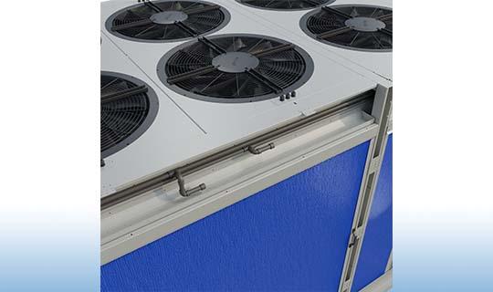 Tour de refroidissement adiabatique à conception optimisée, équipée d'un grand nombre de ventilateurs - Modèle TRF_4