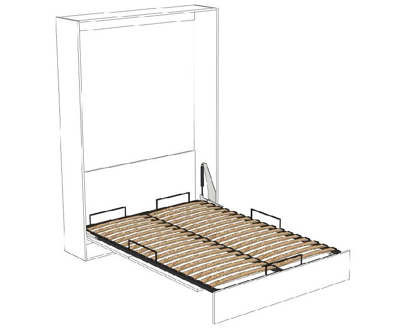 Composition Lit Escamotable Dynamo Chêne - Couchage 140 x 200 cm avec Rangements Intégrés et Ouverture Assistée_4