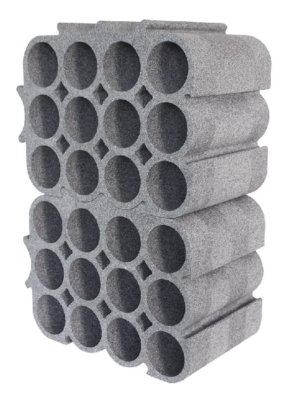 Casier à bouteilles 12 emplacements en polystyrène - empilable et solidaire_4