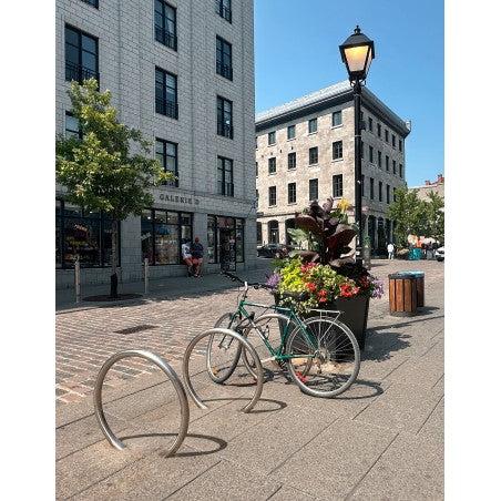 Arceau vélo inox 304 1 ou 2 places - Ø 50 mm, platine 150×110 mm_4