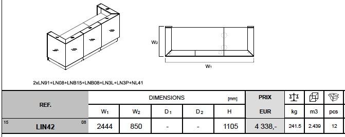 Grande banque d'accueil lumineuse modèle Linea version haute - MDD - Sans, Blanc_4