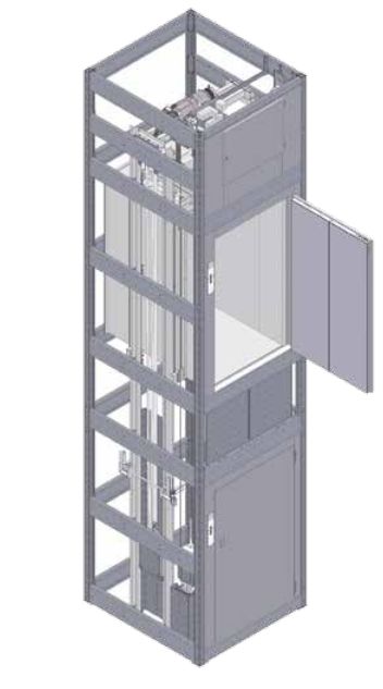 Monte-charges accessibles - Pylône autoporteur - BKG France - Capacité 1000 kg - Type 1000.15/50 et 1000.10/60_4