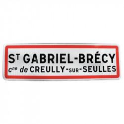 Panneau de localisation d'entrée agglomération EB10 - 1 ligne et 1 mention - signalisation routière_4