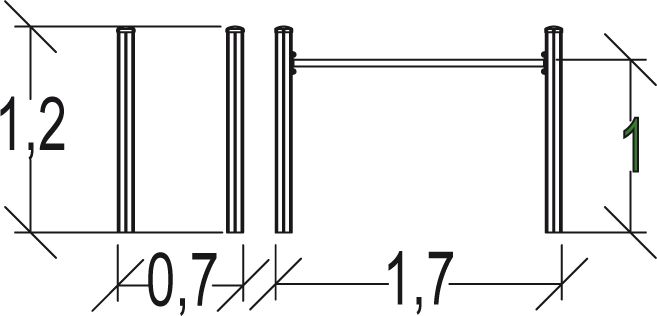 Barres parallèles senior - parcours de santé Proludic - JPS15-S-M - 1,70 m de largeur - 14 ans et plus_4