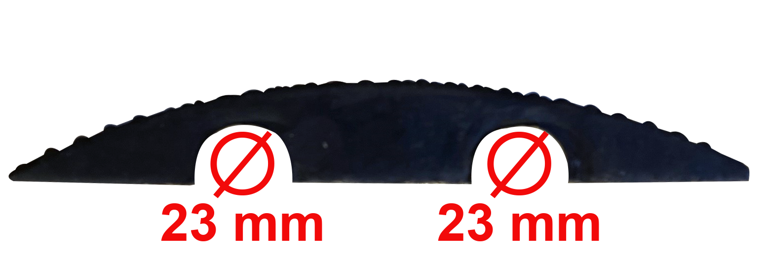 Ralentisseur de vitesse monobloc - 5 bandes réfléchissantes et 10 réflecteurs - haute visibilité - en caoutchouc recyclé_4