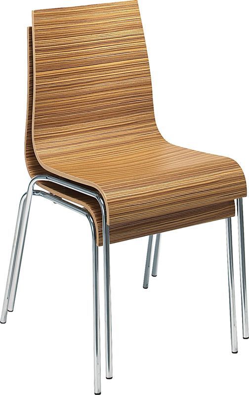 Chaise empilable Paula - Coque en bois moulé - Disponible en différentes versions et couleurs_4