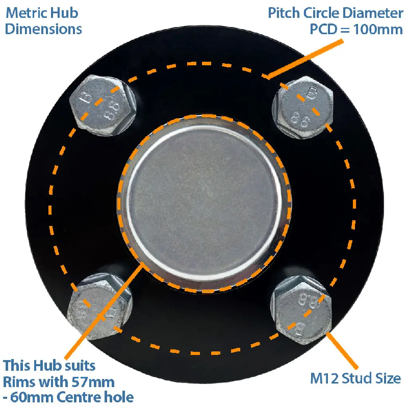 19x7.00-8 ATV Trailer Kit P330 Road Legal Wheels 40x40 Hub  Stub Axles  Hitch_4
