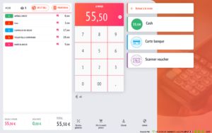Caisse enregistreuse tactile pour fast food avec paiement intégré