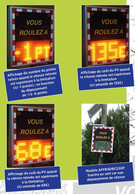 Panneau indicateur de vitesse de véhicule avec radars pédagogiques - Série AFFRAD & AFFRADBC_5