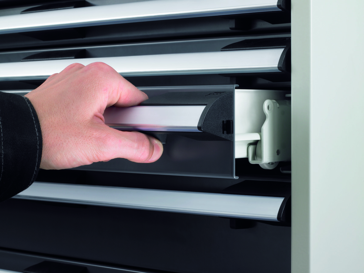 Armoire roulante cubio SLR-666-4.1 - 40402023.11V - 4 tiroirs avec bac de rangement et châssis renforcé_4