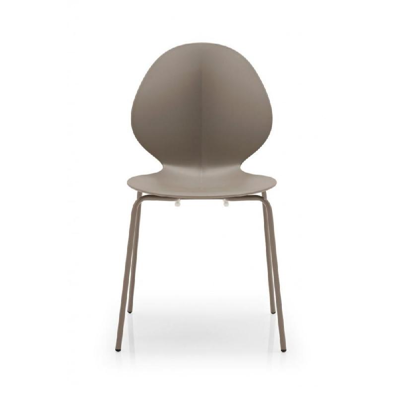 CHAISE DESIGN CALLIGARIS BASIL AU PIÉTEMENT MÉTAL CHROMÉ_4