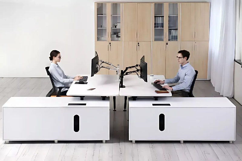 Bras articulé écran double fixe métal SAMY_4