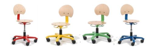 Siège ergonomique PICO pour encadrants de Petite Enfance (ATSEM) - Réglable, sur roulettes, coloris variés_4