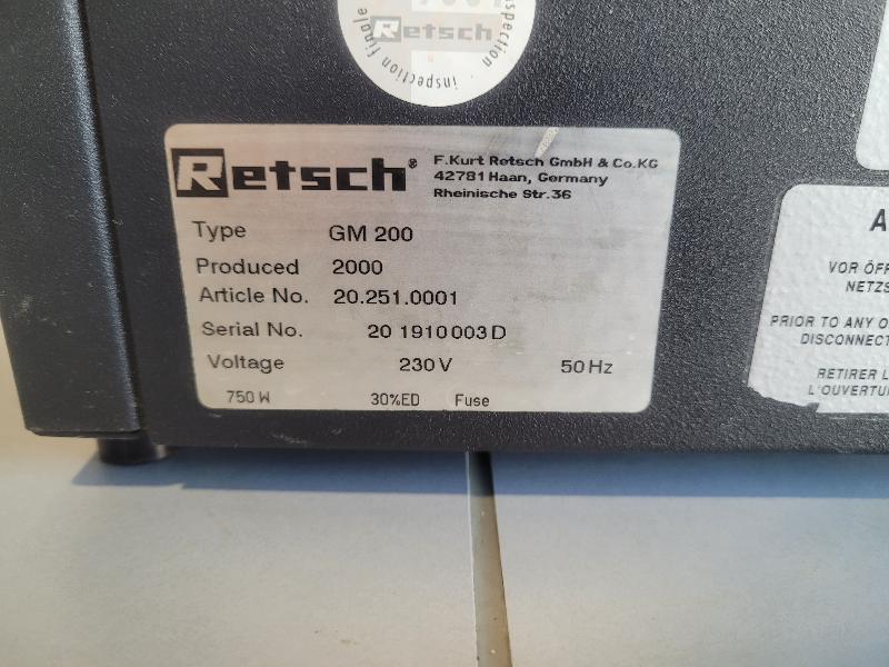 Broyeur Retsch GM 200 Grindomix pour pièces_4