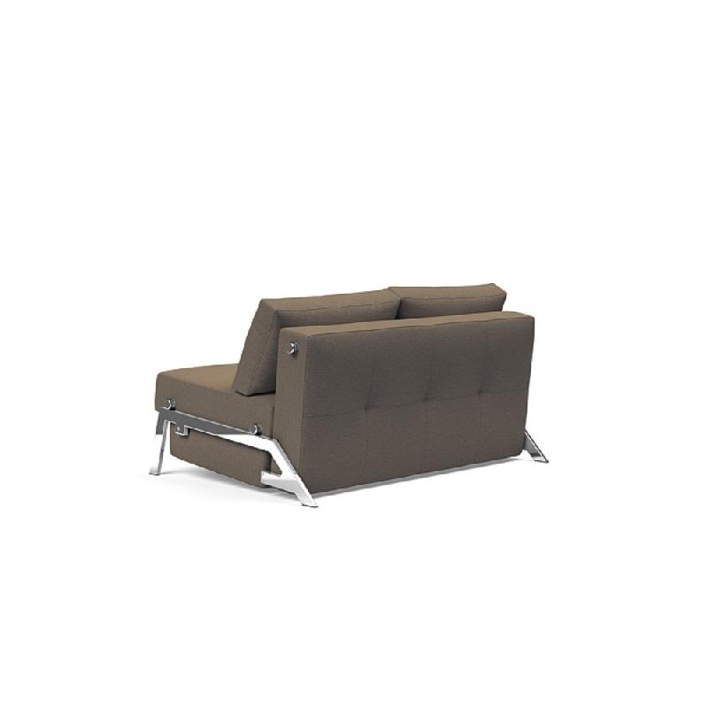 Canapé convertible design Innovation Living - Cubed 02 Chrome - 200x160 cm - Tissu Argus Brown_4
