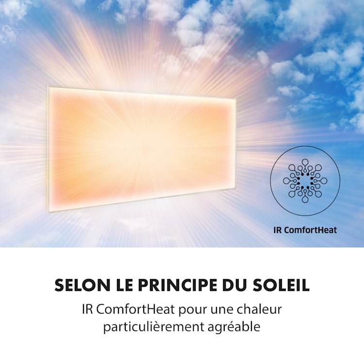Radiateur infrarouge long - Wonderwall Smart 720 - extra plat, discret, zone d'efficacité jusqu'à 14m²_4