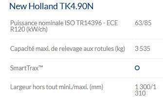 Tk4.90n tracteur agricole - New Holland - 85 ch - chenilles SmartTrax™ et Steering-O-Matic™ Plus_4
