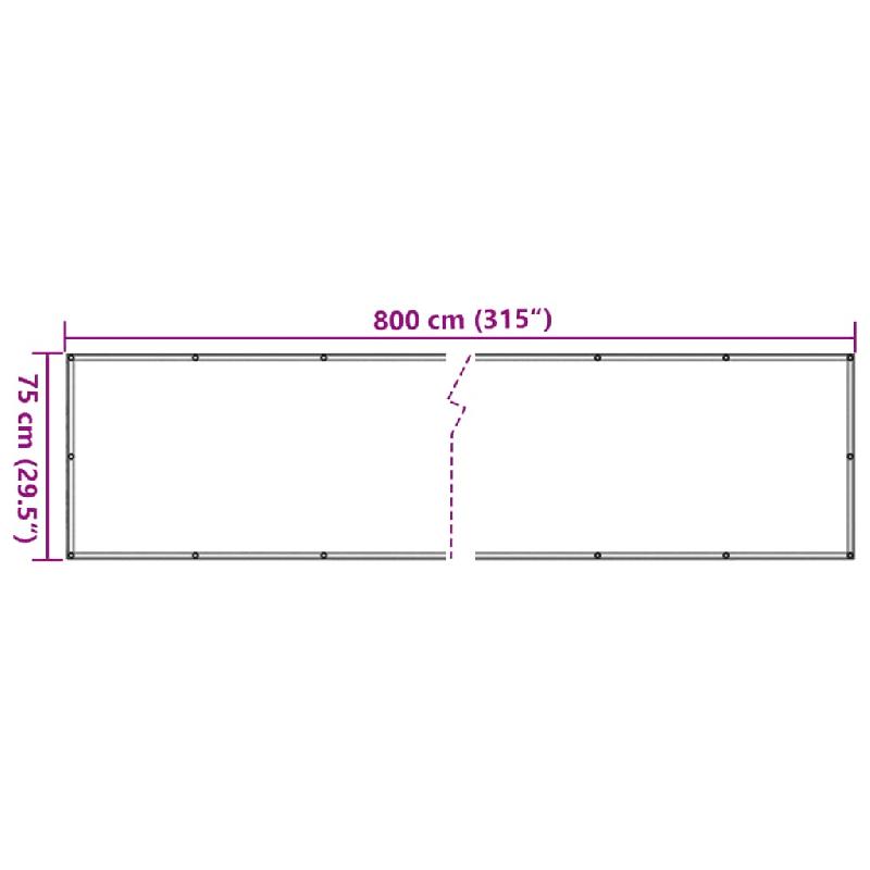 Vidaxl écran d'intimité de jardin aspect de plante vert 800x75 cm pvc 4005409_4