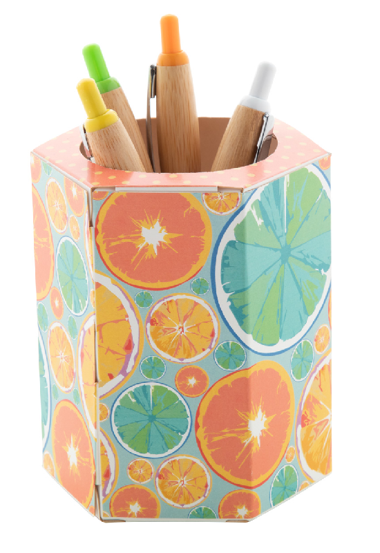 Pot à crayons hexagonal en papier personnalisable - Marquage quadri inclus - Minimum 100 pcs_4