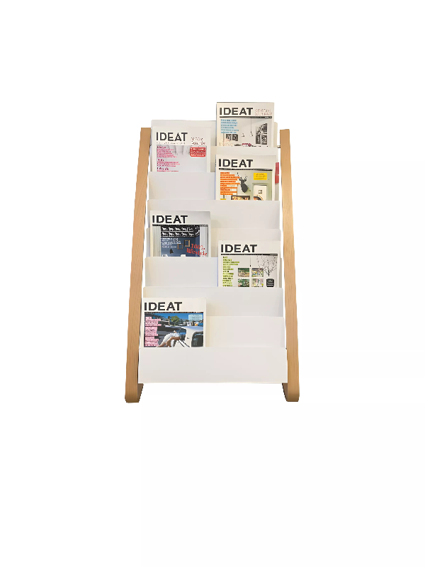 Presentoir de sol 8 compartiments bois et blanc_4