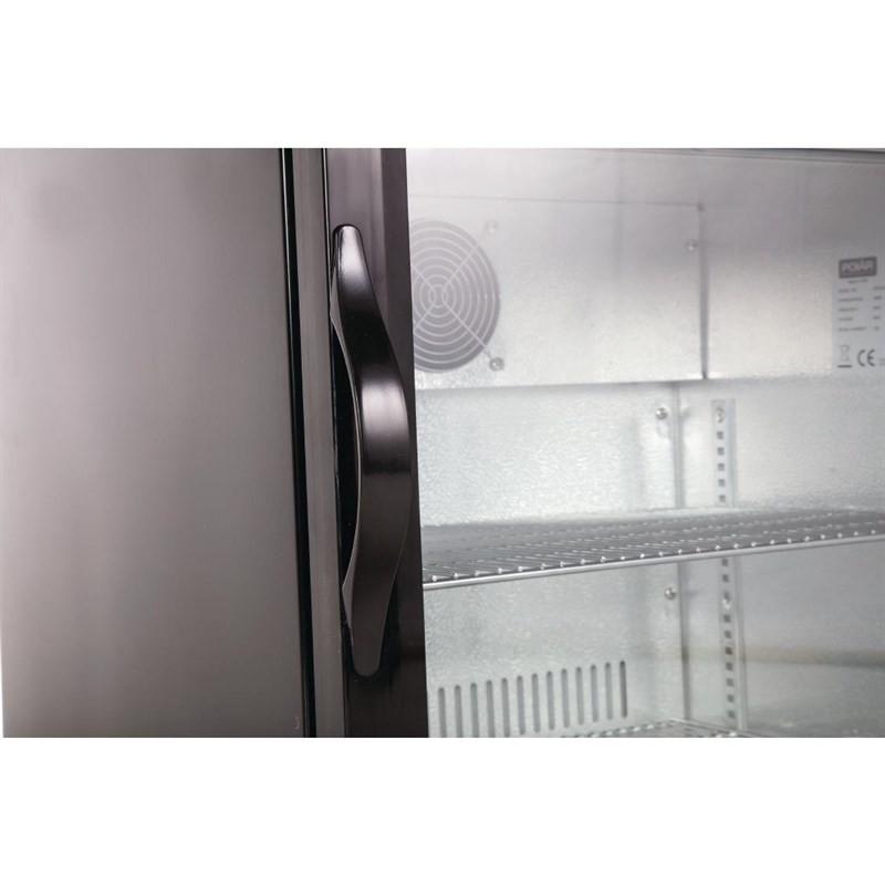 Arrière-bar une porte pivotante Série G noir 128L GL011 Polar_4