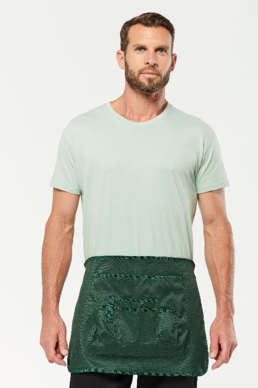 Tablier court de jardinage écoresponsable unisexe - WK841 - polyester recyclé, imperméable et multipoches_4