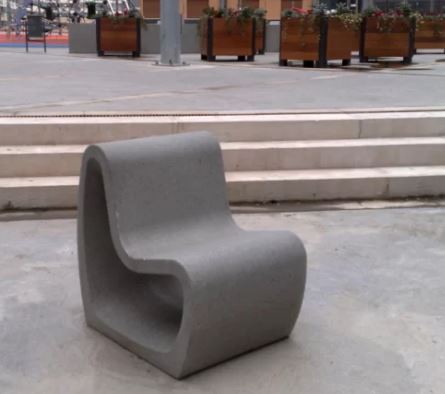 Banc et chaise en béton tubulaire - design minimaliste et écologique - Ciment Green Seal - Réduction CO2_4