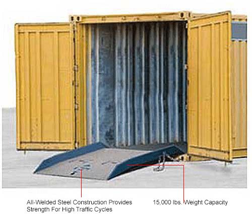 WB984560 - Rampe d'accès pour conteneur - Global Equipment Company Inc - capacité 15,000 lbs - en acier soudé pour usage intensif_4